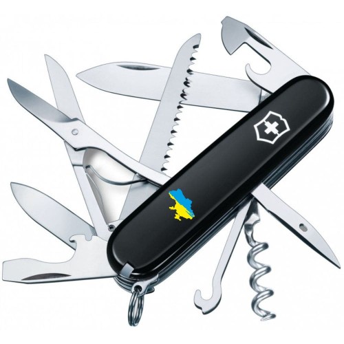 Ножи и мультитулы Victorinox Швейцарский складной нож 91мм Victorinox HUNTSMAN UKRAINE 1.3713.3_T1166u