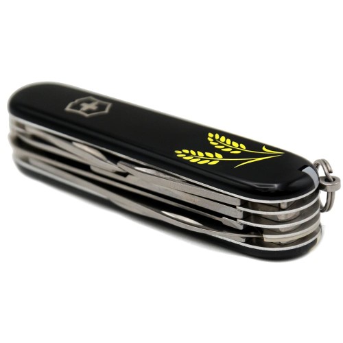 Ножи и мультитулы Victorinox Складаний ніж Victorinox HUNTSMAN UKRAINE Колоски пшениці жовті 1.3713.3_T1330u