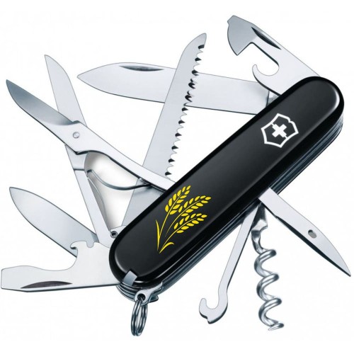Ножи и мультитулы Victorinox Швейцарский складной нож 91мм Victorinox HUNTSMAN UKRAINE 1.3713.3_T1338u