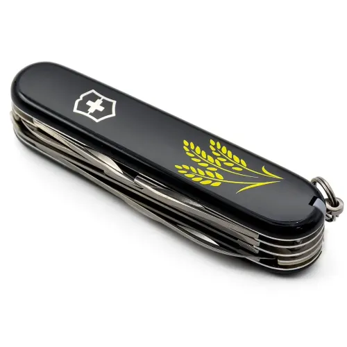 Ножи и мультитулы Victorinox Швейцарский складной нож 91мм Victorinox HUNTSMAN UKRAINE 1.3713.3_T1338u