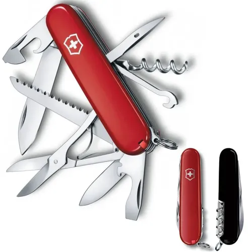 Ножі та мультитули Victorinox Складаний ніж Victorinox HUNTSMAN UKRAINE червоно-чорний 1.3713.1.3