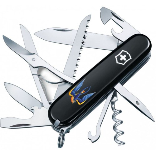 Ножи и мультитулы Victorinox Швейцарский складной нож 91мм Victorinox HUNTSMAN UKRAINE 1.3713.3_T1230u