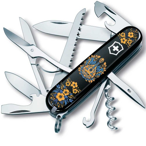 Ножи и мультитулы Victorinox Швейцарский складной нож 91мм Victorinox HUNTSMAN UKRAINE 1.3713.3.T1370u
