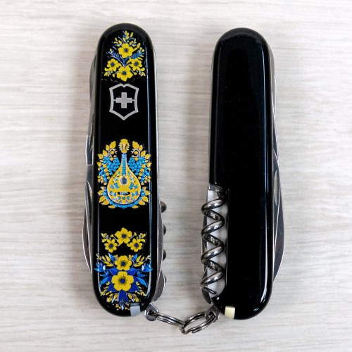 Ножи и мультитулы Victorinox Швейцарский складной нож 91мм Victorinox HUNTSMAN UKRAINE 1.3713.3.T1370u