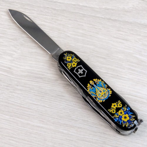 Ножи и мультитулы Victorinox Швейцарский складной нож 91мм Victorinox HUNTSMAN UKRAINE 1.3713.3.T1370u