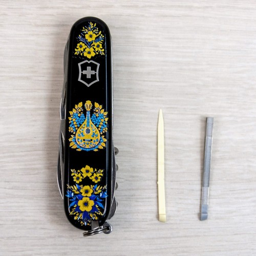 Ножи и мультитулы Victorinox Швейцарский складной нож 91мм Victorinox HUNTSMAN UKRAINE 1.3713.3.T1370u