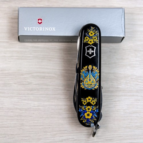 Ножи и мультитулы Victorinox Швейцарский складной нож 91мм Victorinox HUNTSMAN UKRAINE 1.3713.3.T1370u