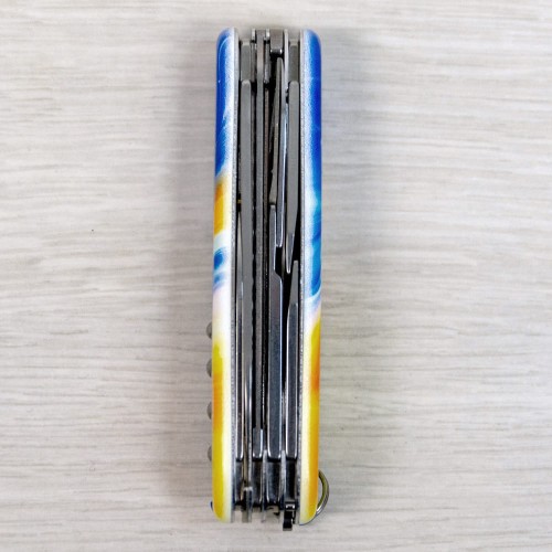 Ножи и мультитулы Victorinox Швейцарский складной нож 91мм Victorinox HUNTSMAN UKRAINE 1.3713.7.T3250pw