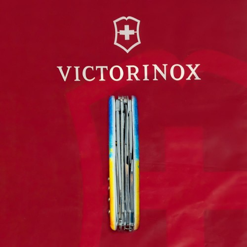 Ножи и мультитулы Victorinox Швейцарский складной нож Victorinox HUNTSMAN UKRAINE 1.3713.7.T3100p