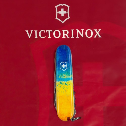 Ножи и мультитулы Victorinox Швейцарский складной нож Victorinox HUNTSMAN UKRAINE 1.3713.7.T3100p