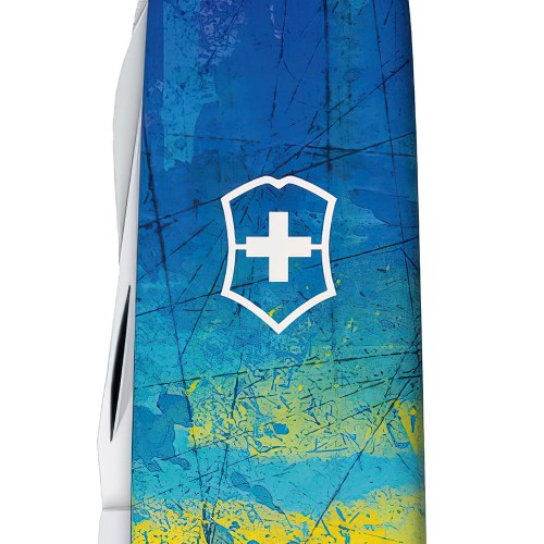 Ножи и мультитулы Victorinox Швейцарский складной нож 91мм Victorinox HUNTSMAN UKRAINE 1.3713.7.T3100pw