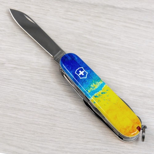 Ножи и мультитулы Victorinox Швейцарский складной нож 91мм Victorinox HUNTSMAN UKRAINE 1.3713.7.T3100pw