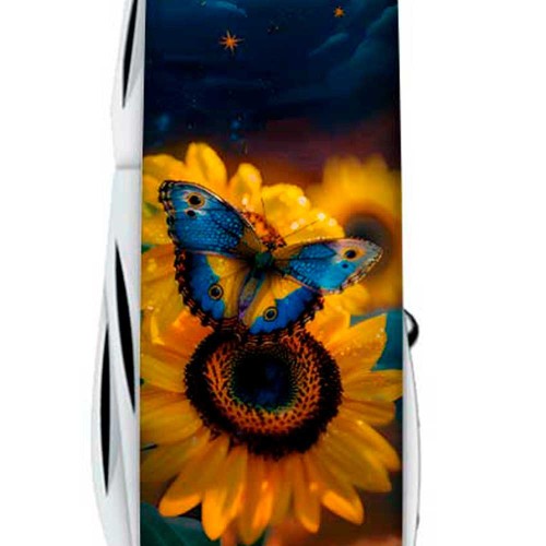 Ножи и мультитулы Victorinox Швейцарский складной нож 91мм Victorinox HUNTSMAN UKRAINE 1.3713.3.T3240pw