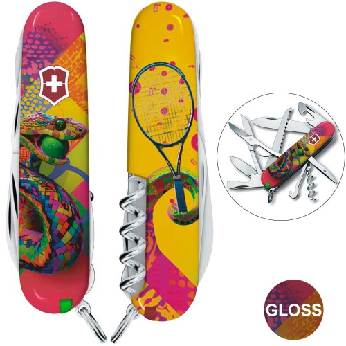 Ножи и мультитулы Victorinox Швейцарский складной нож 91мм Victorinox HUNTSMAN ZODIAC 1.3713.Z4300pk