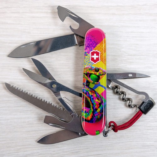 Ножи и мультитулы Victorinox Швейцарский складной нож 91мм Victorinox HUNTSMAN ZODIAC 1.3713.Z4300pk