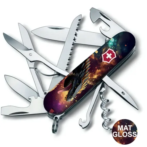 Ножі та мультитули Victorinox Складаний ніж Victorinox HUNTSMAN ZODIAC Зірковий дракон 1.3713.3.Z3220p