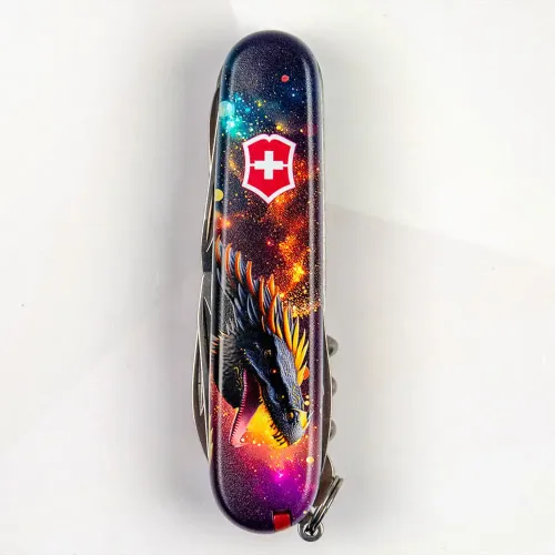 Ножі та мультитули Victorinox Складаний ніж Victorinox HUNTSMAN ZODIAC Зірковий дракон 1.3713.3.Z3220p