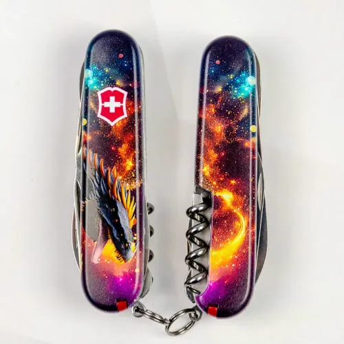Ножі та мультитули Victorinox Складаний ніж Victorinox HUNTSMAN ZODIAC Зірковий дракон 1.3713.3.Z3220p