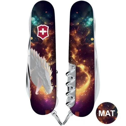 Ножі та мультитули Victorinox Складаний ніж Victorinox HUNTSMAN ZODIAC Зірковий дракон 1.3713.3.Z3220p