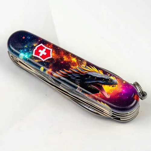 Ножі та мультитули Victorinox Складаний ніж Victorinox HUNTSMAN ZODIAC Зірковий дракон 1.3713.3.Z3220p