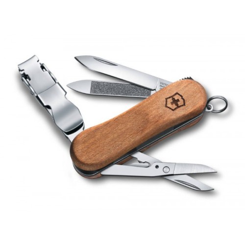 Ножи и мультитулы Victorinox Швейцарский складной нож 65мм Victorinox NAILCLIP WOOD 580 0.6461.63