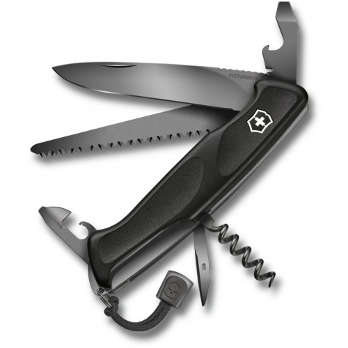 Ножі та мультитули Victorinox Складаний ніж Victorinox RANGER 55 GRIP Onyx Black 0.9563.C31P
