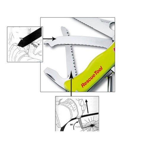 Ножи и мультитулы Victorinox Швейцарский складной нож 111мм Victorinox RESCUETOOL 0.8623.MWNB1