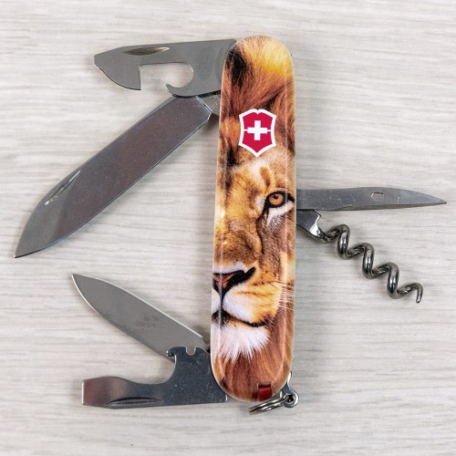 Ножи и мультитулы Victorinox Швейцарский складной нож 91мм Victorinox SPARTAN ANIMAL 1.3603.7.F1010pw