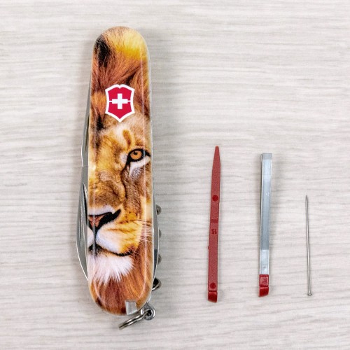 Ножи и мультитулы Victorinox Швейцарский складной нож 91мм Victorinox SPARTAN ANIMAL 1.3603.7.F1010pw