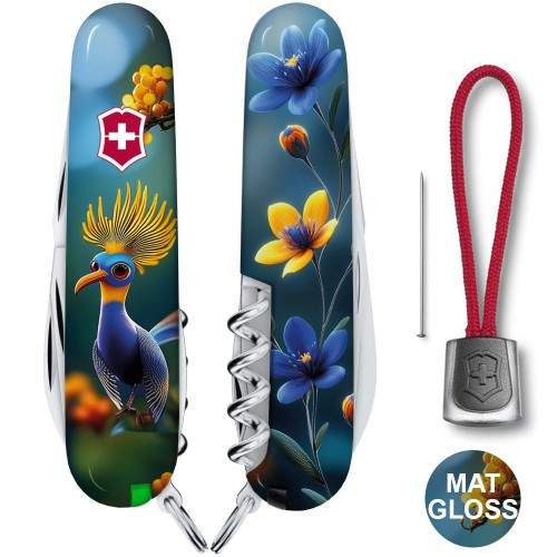 Ножі та мультитули Victorinox Складаний ніж Victorinox SPARTAN DESIGN Райська синя пташка 1.3603.3.R2090pk