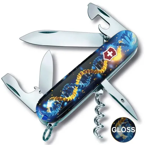 Ножи и мультитулы Victorinox Швейцарский складной нож 91мм Victorinox SPARTAN UKRAINE ДНК Украинца 1.3603.3.T3270pw