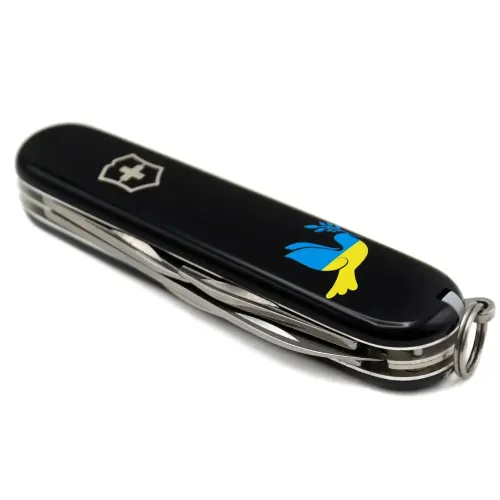 Ножи и мультитулы Victorinox Швейцарский складной нож 91мм Victorinox SPARTAN UKRAINE 1.3603.3_T1036u