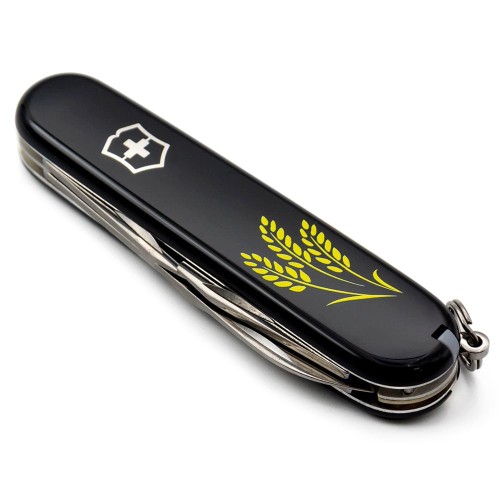 Ножі та мультитули Victorinox Складаний ніж Victorinox SPARTAN UKRAINE Колоски пшениці жовті 1.3603.3_T1338u