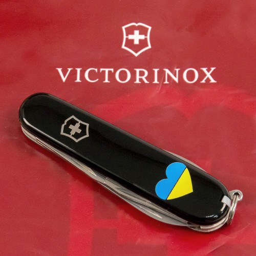 Ножі та мультитули Victorinox Складаний ніж Victorinox SPARTAN UKRAINE Серце синьо-жовте 1.3603.3_T1090u