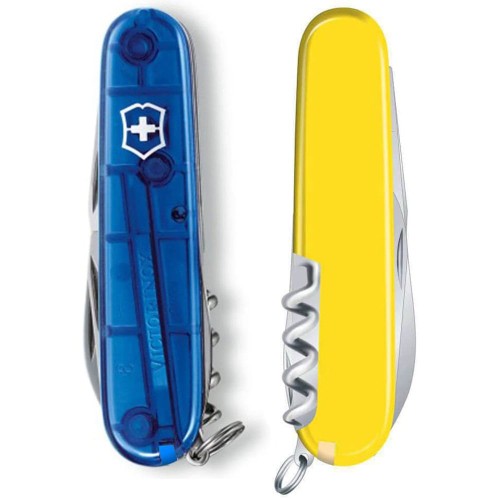 Ножи и мультитулы Victorinox Швейцарский складной нож Victorinox SPARTAN UKRAINE 1.3603.T2.8