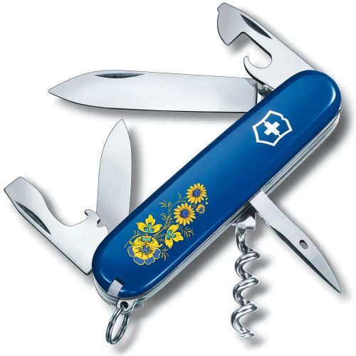 Ножи и мультитулы Victorinox Швейцарский складной нож 91мм Victorinox SPARTAN UKRAINE 1.3603.2_T1050u