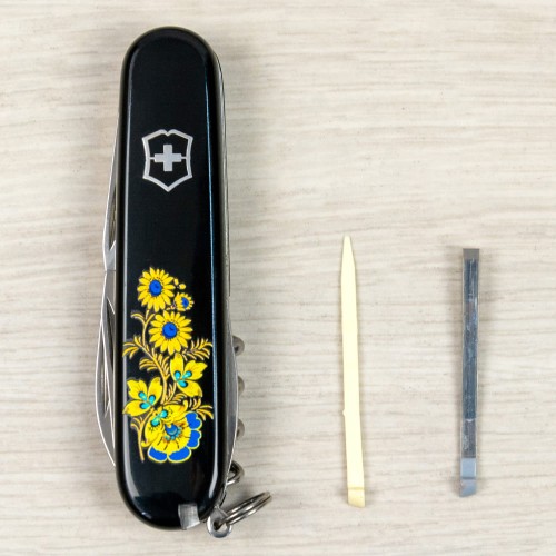 Ножі та мультитули Victorinox Складаний ніж Victorinox SPARTAN UKRAINE Квіти 1.3603.3_T1050u