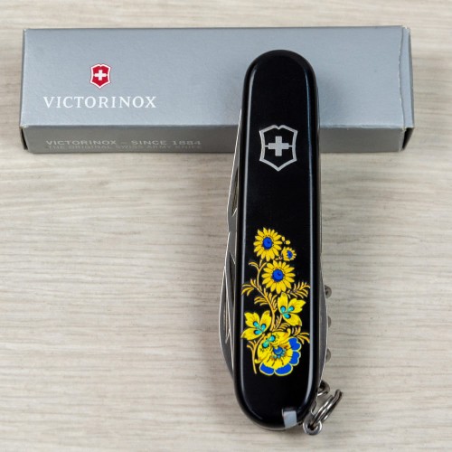Ножі та мультитули Victorinox Складаний ніж Victorinox SPARTAN UKRAINE Квіти 1.3603.3_T1050u