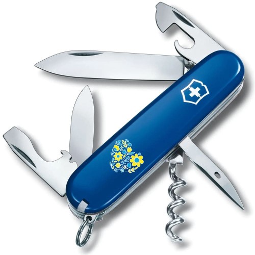 Ножи и мультитулы Victorinox Швейцарский складной нож 91мм Victorinox SPARTAN UKRAINE 1.3603.2_T1246u