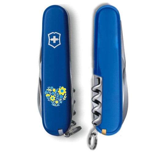 Ножи и мультитулы Victorinox Швейцарский складной нож 91мм Victorinox SPARTAN UKRAINE 1.3603.2_T1246u
