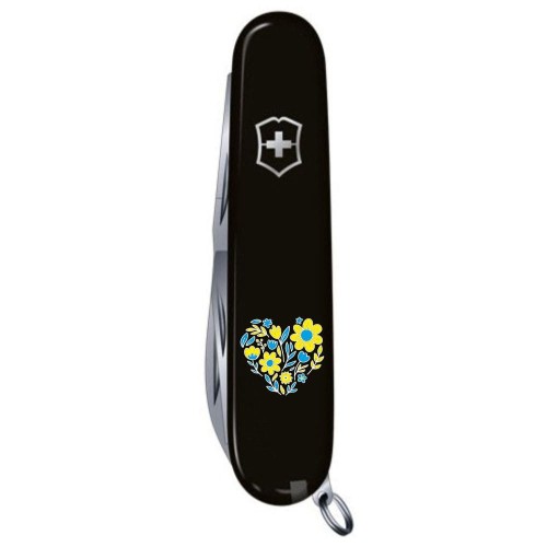 Ножи и мультитулы Victorinox Швейцарский складной нож 91мм Victorinox SPARTAN UKRAINE 1.3603.3_T1246u