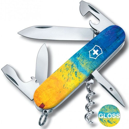 Ножи и мультитулы Victorinox Швейцарский складной нож Victorinox SPARTAN UKRAINE 1.3603.7.T3100p