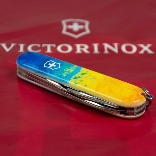Ножи и мультитулы Victorinox Швейцарский складной нож Victorinox SPARTAN UKRAINE 1.3603.7.T3100p