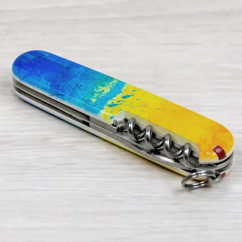 Ножі та мультитули Victorinox Складаний ніж Victorinox SPARTAN UKRAINE Жовто-синій малюнок 1.3603.7.T3100pw