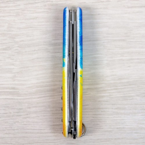 Ножи и мультитулы Victorinox Швейцарский складной нож 91мм Victorinox SPARTAN UKRAINE 1.3603.7.T3100pw