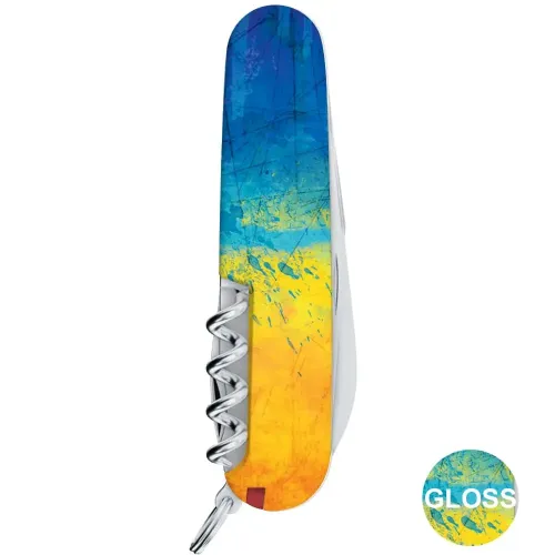 Ножі та мультитули Victorinox Складаний ніж Victorinox SPARTAN UKRAINE Жовто-синій малюнок 1.3603.7.T3100pw