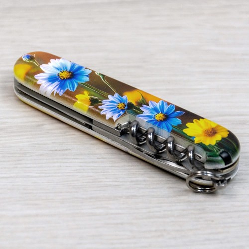 Ножи и мультитулы Victorinox Швейцарский складной нож 91мм Victorinox SPARTAN UKRAINE 1.3603.7.T3170pw