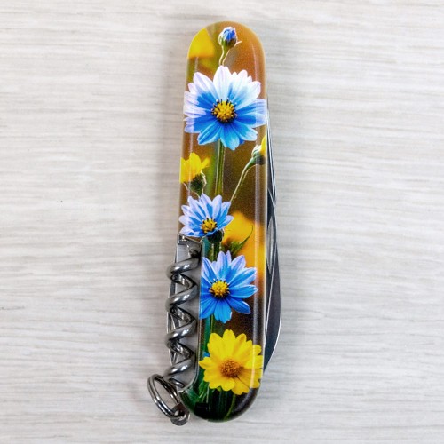 Ножи и мультитулы Victorinox Швейцарский складной нож 91мм Victorinox SPARTAN UKRAINE 1.3603.7.T3170pw