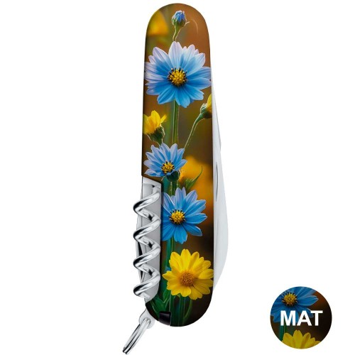 Ножи и мультитулы Victorinox Швейцарский складной нож 91мм Victorinox SPARTAN UKRAINE 1.3603.7.T3170pw