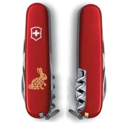 Ножі та мультитули Victorinox Складаний ніж Victorinox SPARTAN ZODIAC Бенгальський Кролик бронз. 1.3603_Z2065u